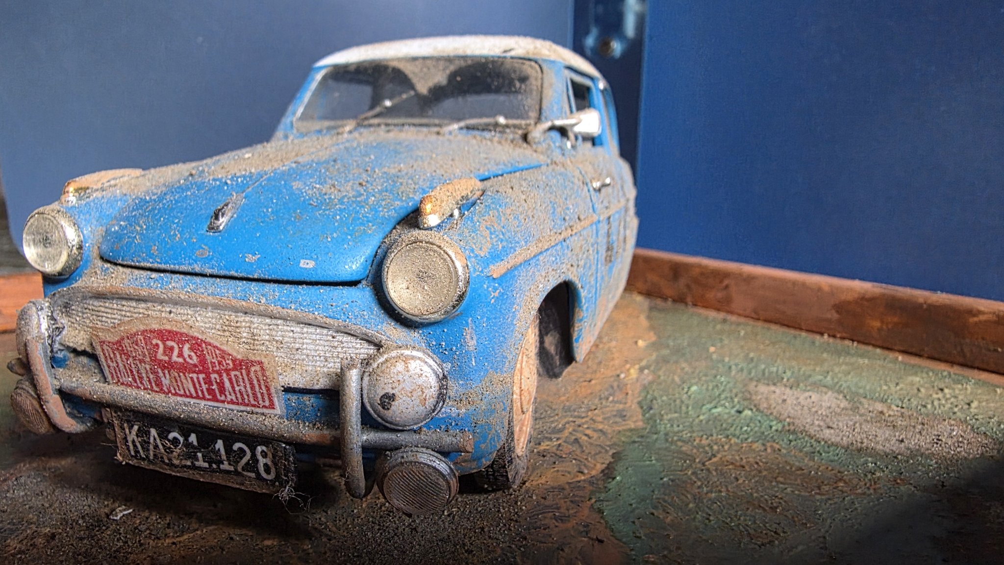 TMO559 1960 monte carloレーシングジオラマ　LLEDO Building 1959 Monte Carlo Rally Diorama With Alexander Lloyd Model