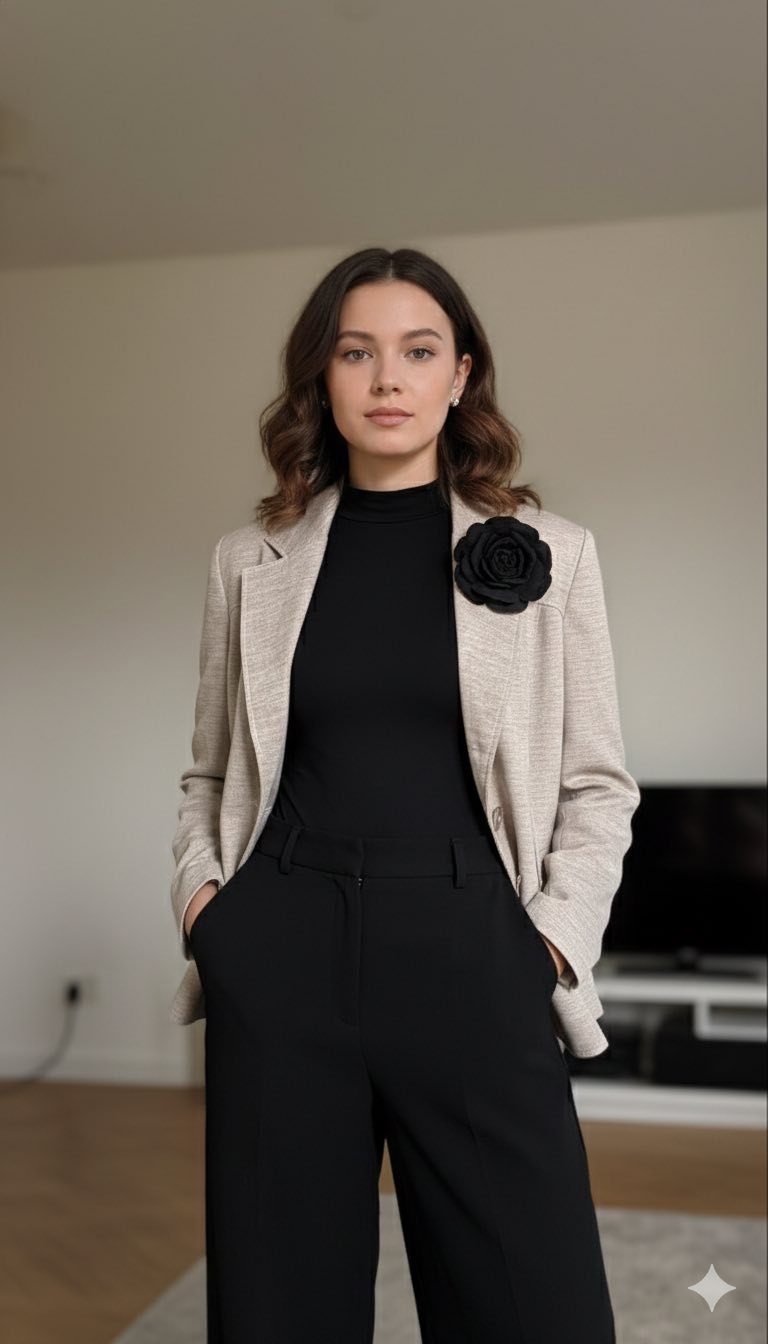 Veste Femme Taille 44 En Laine - Noire - Style Chic - Neuf Sans Étiquettes
