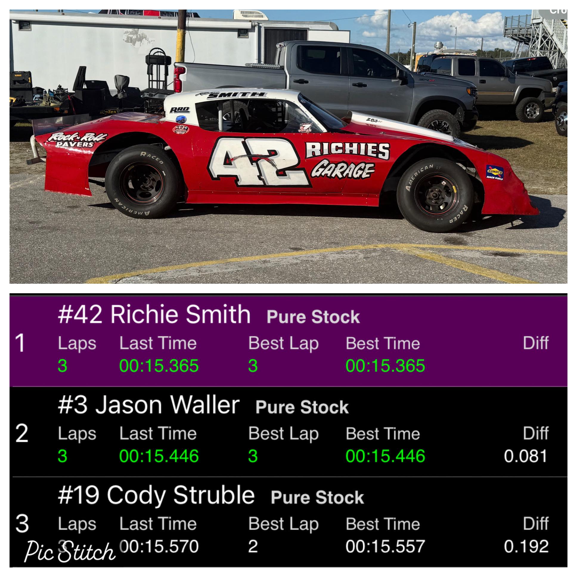 Sunshine - Richie Smith posted the quick lap in tonight’s Pure Stock ...