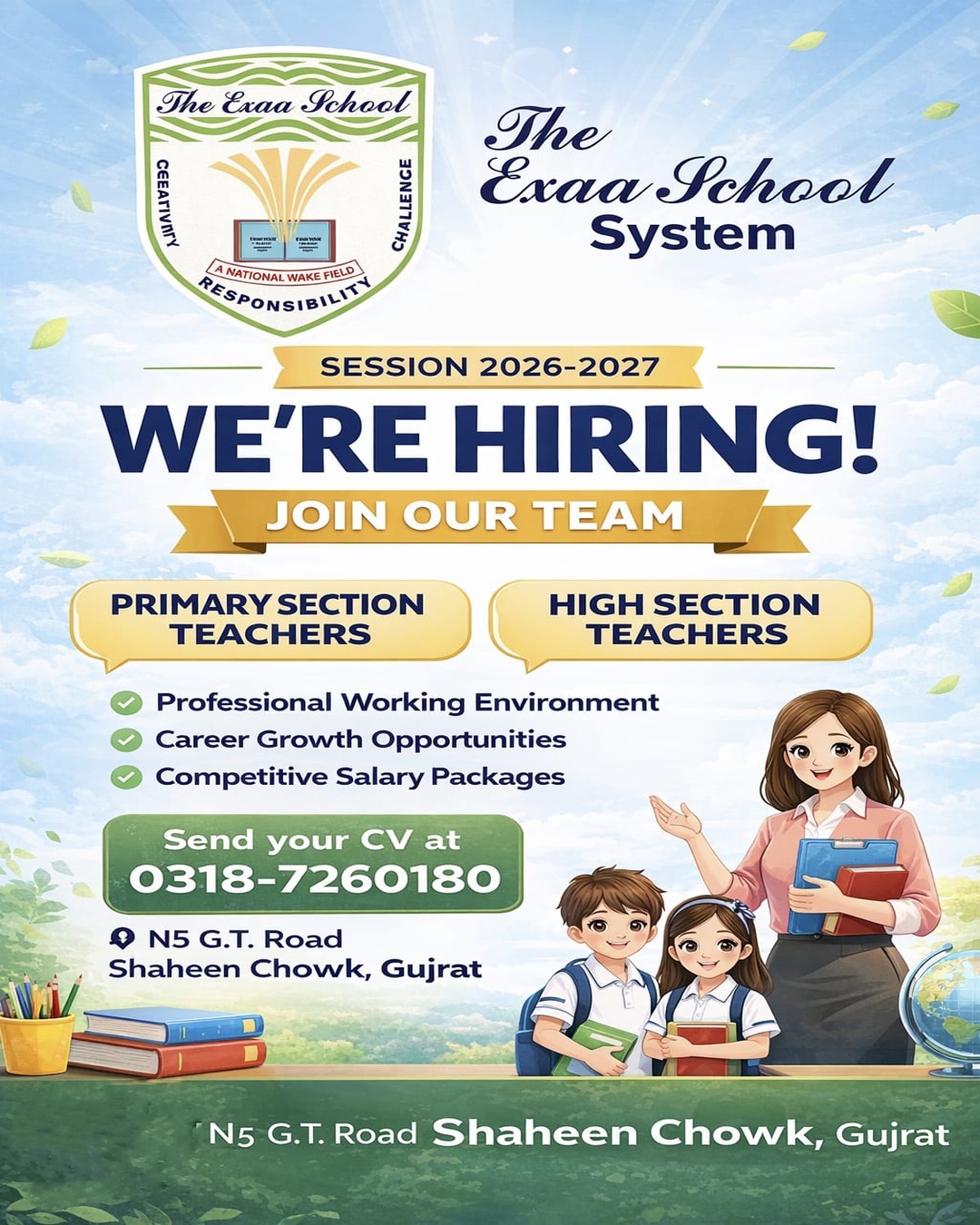 The Exaa - WE’RE HIRING – SESSION 2026–2027 The Exaa School System ...