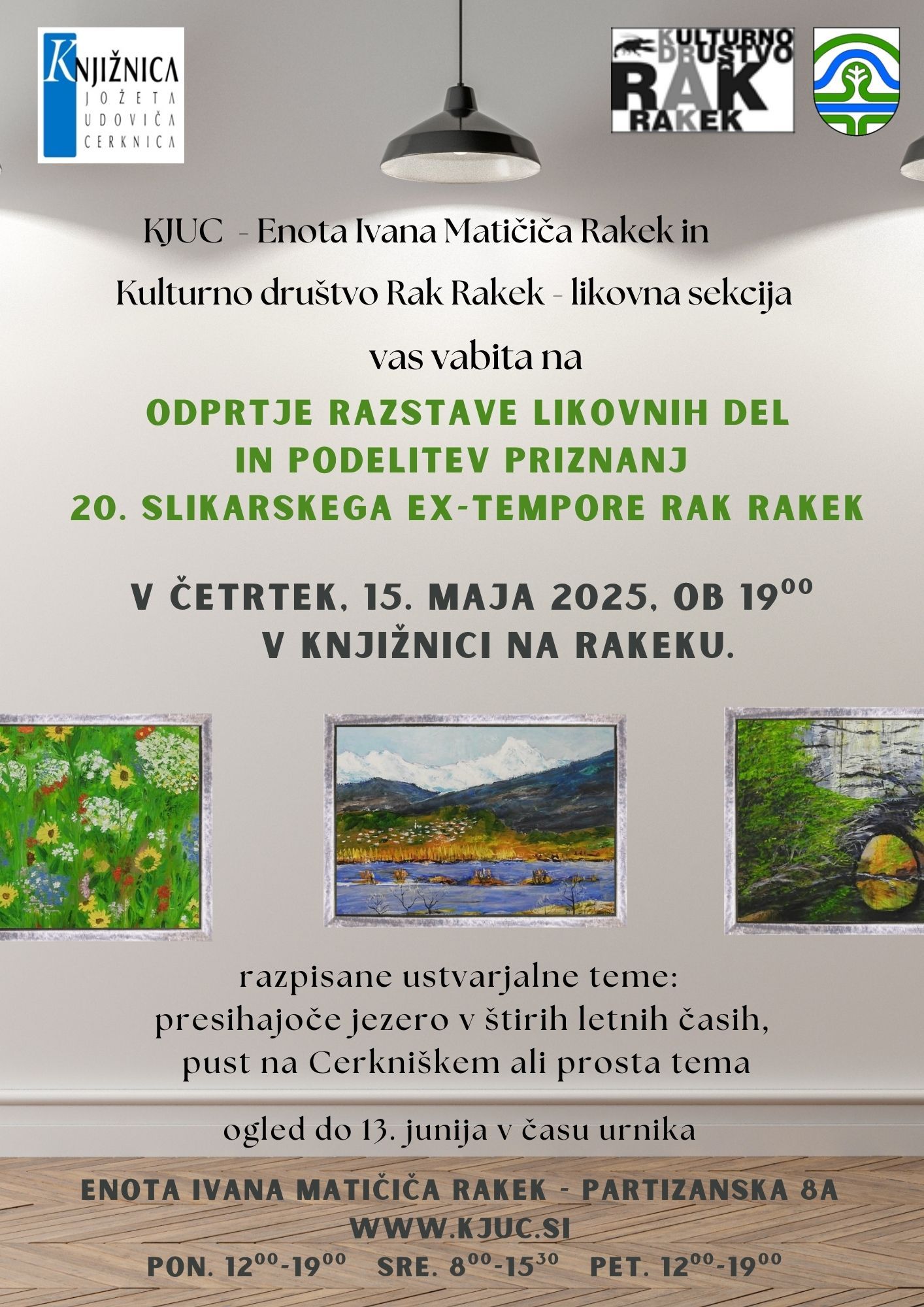 20. Ex-tempore Rak Rakek odprtje razstave likovnih del in podelitev ...