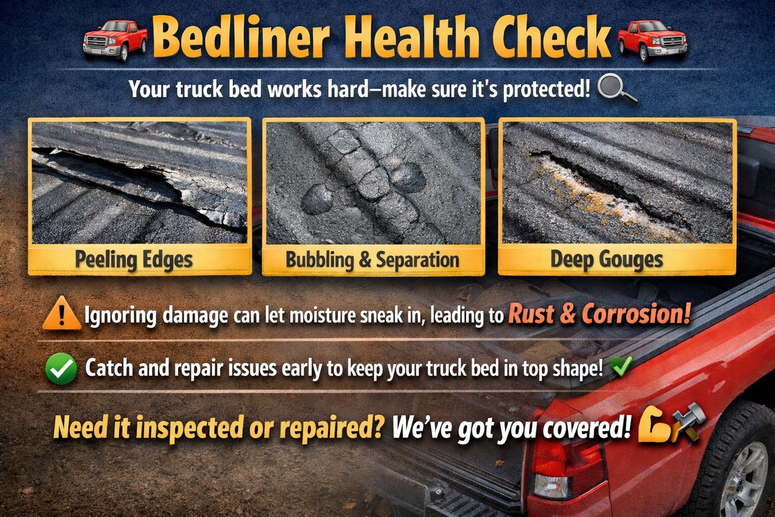 Custom - 🛻 Bedliner Health Check 🛻 Your truck bed works hard—make sure ...