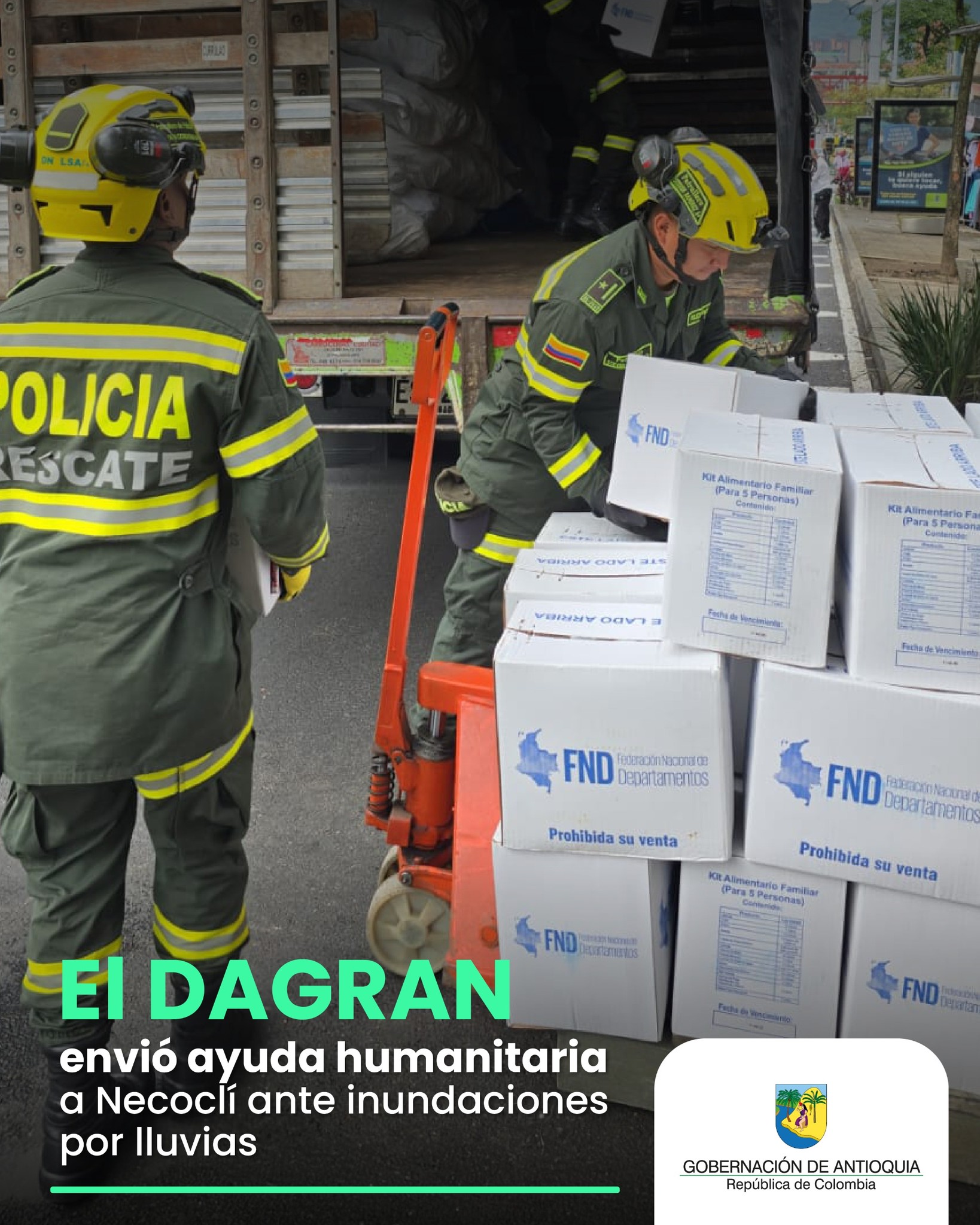 El Dagran envió ayuda... - Gobernación de Antioquia | Facebook