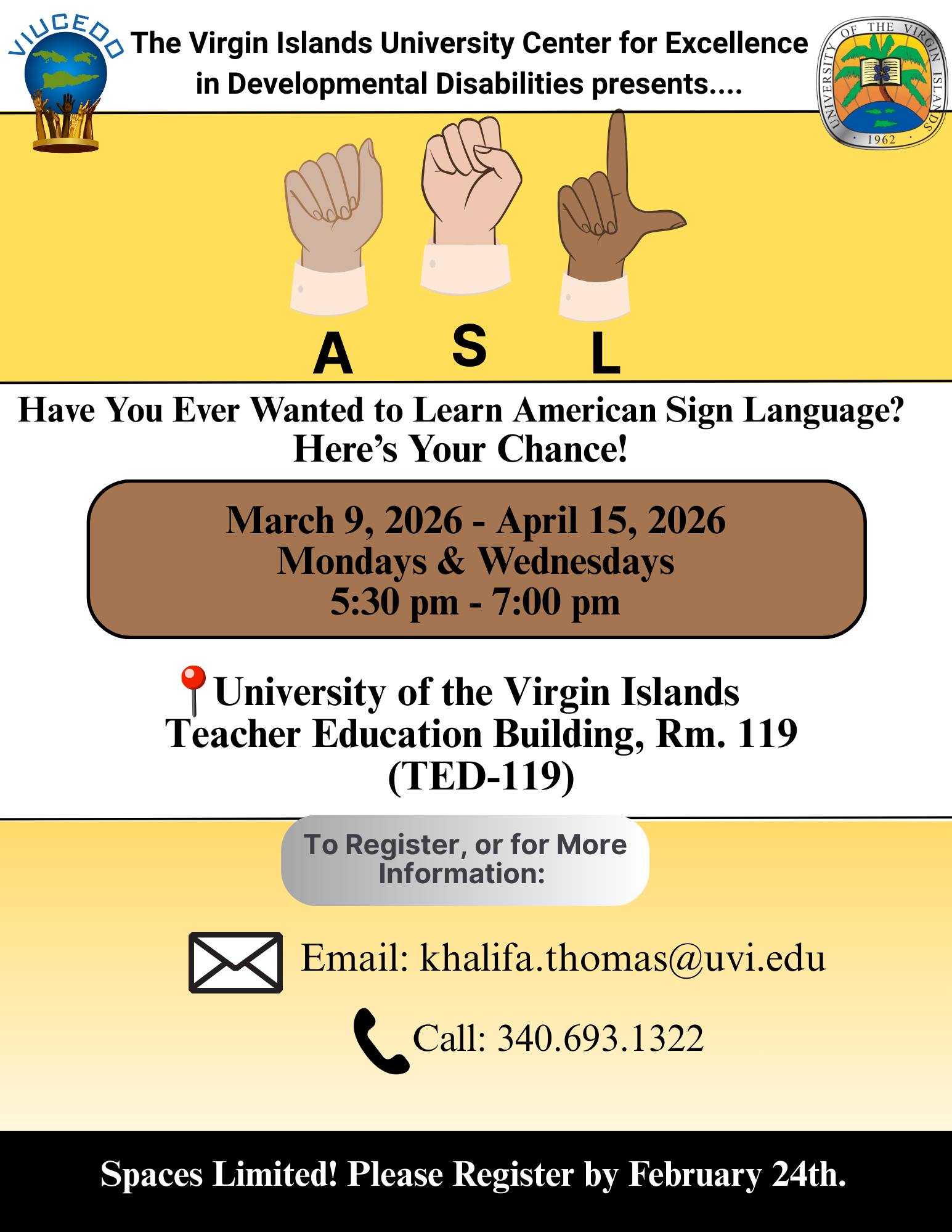 VI University Center for Excellence in Developmental Disabilities ...