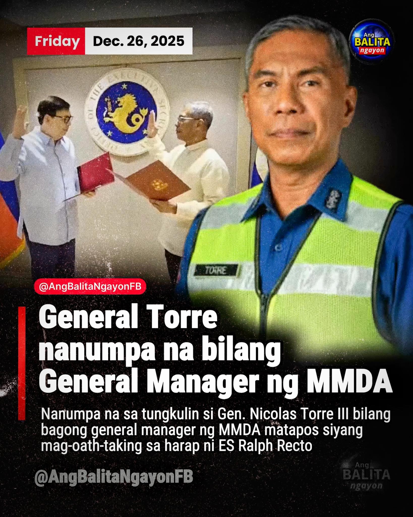 Ang - BREAKING: GENERAL TORRE, NANUMPA NA BILANG GENERAL MANAGER NG ...