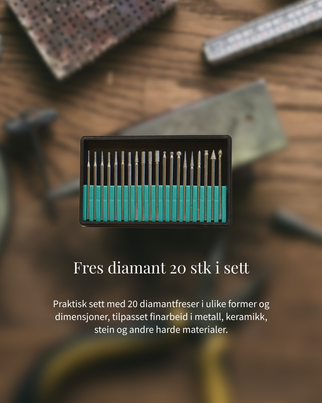 K.A.Rasmussen - Praktisk sett med 20 diamantfreser i ulike former og ...