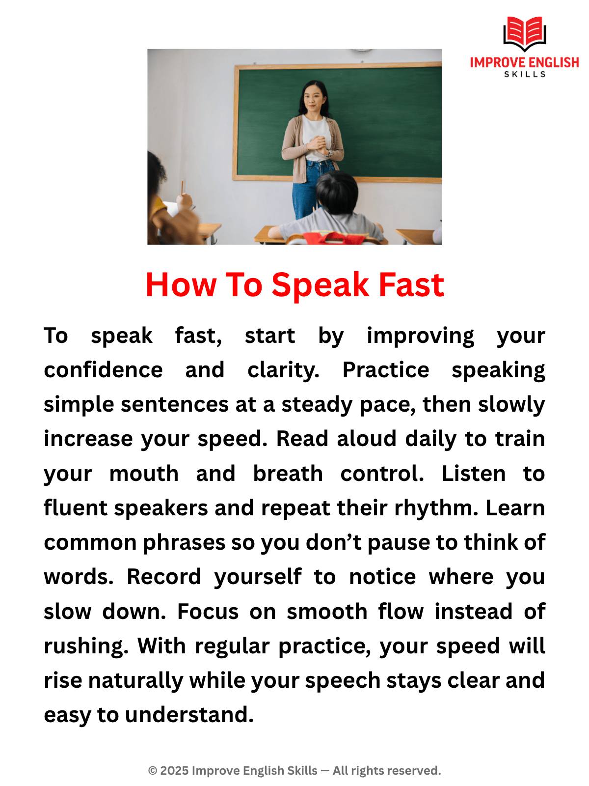 Improve - How To Speak Fast🔥 #speakfast #fblifestyle #speakenglish ...