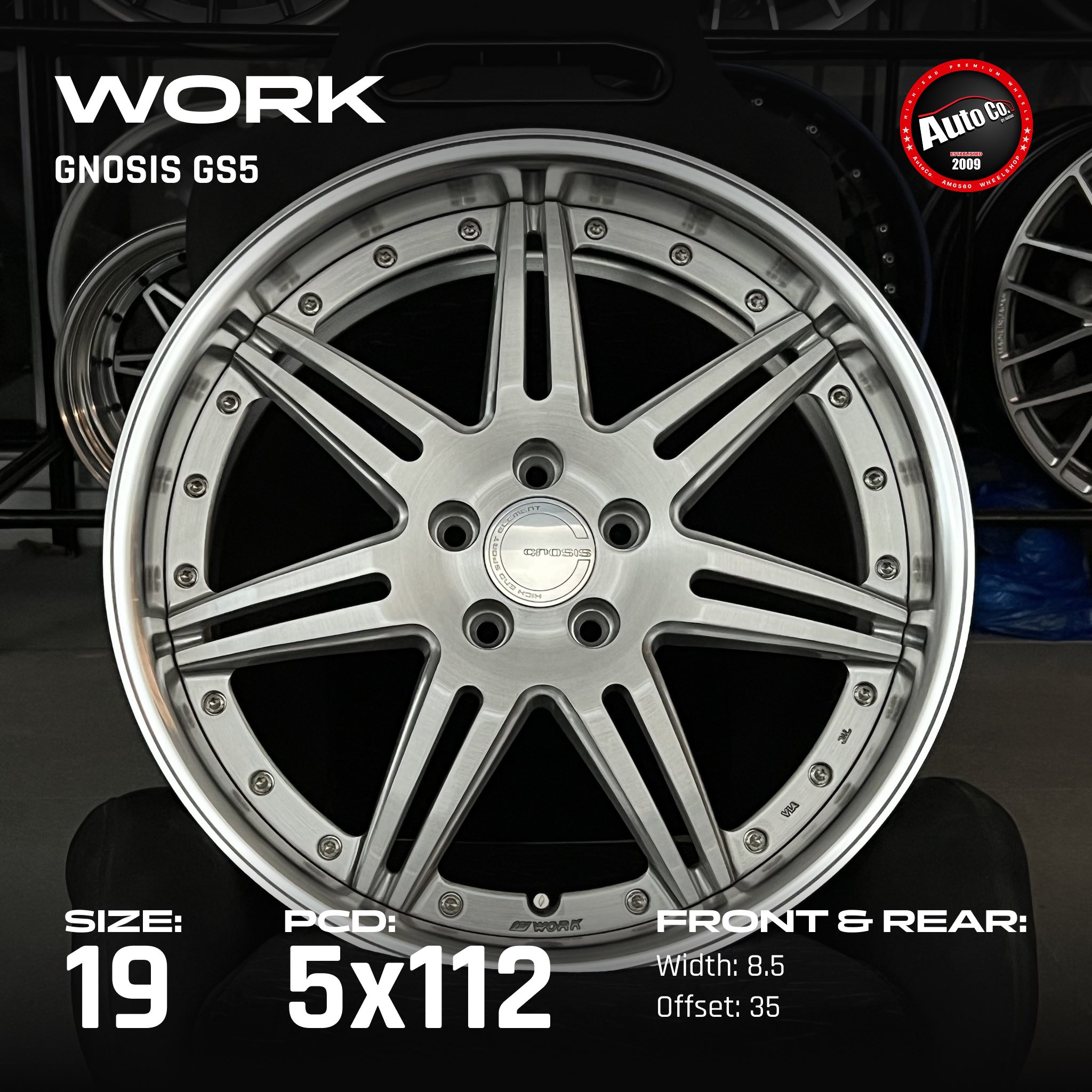 WORK Gnosis GS-5 ?? Classic split 7-spoke styling with a bold 