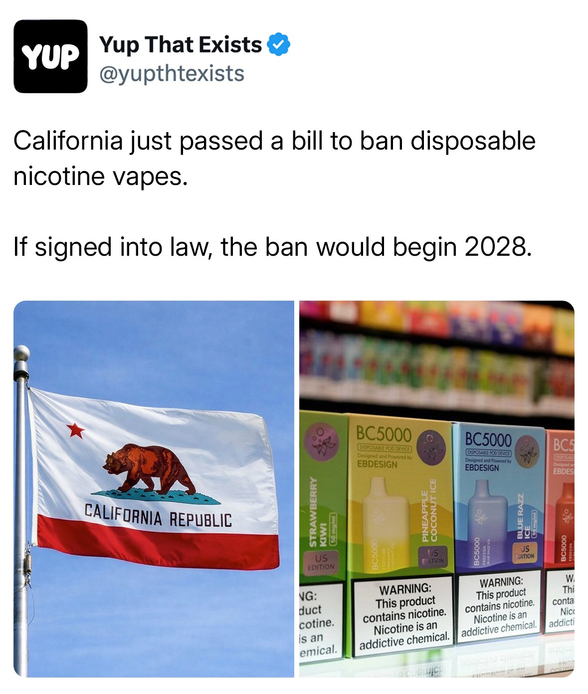 states that banned disposable vapes California could be about to say goodbye to vapes. Lawmakers have passed Assembly Bill 762, which would phase out disposable, battery-powered nicotine across the state. The bill now heads to Palmetto Pink Burst & E-liquids Flavors:Blue Razz Lemon