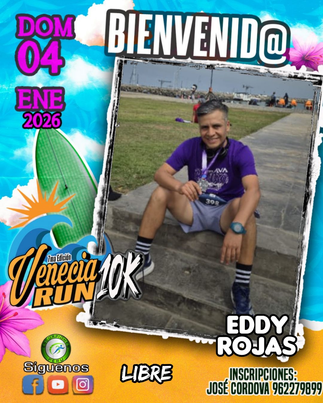 Escorpiones - 📣¡Bienvenido EDDY ROJAS a Venecia Run 10k 2026 ! 🏖️🏃🏽‍♂️ ...