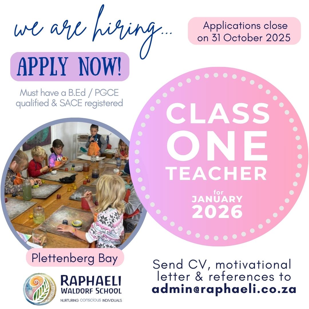 Raphaeli - Class One Teacher for 2026 wanted! 🌟 We are looking for a ...