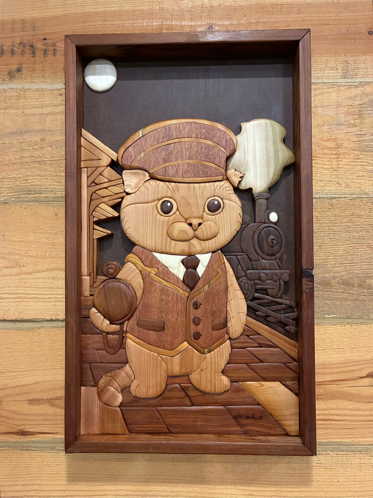 New intarsia art by Craig Weaver at Dogwood Exchange