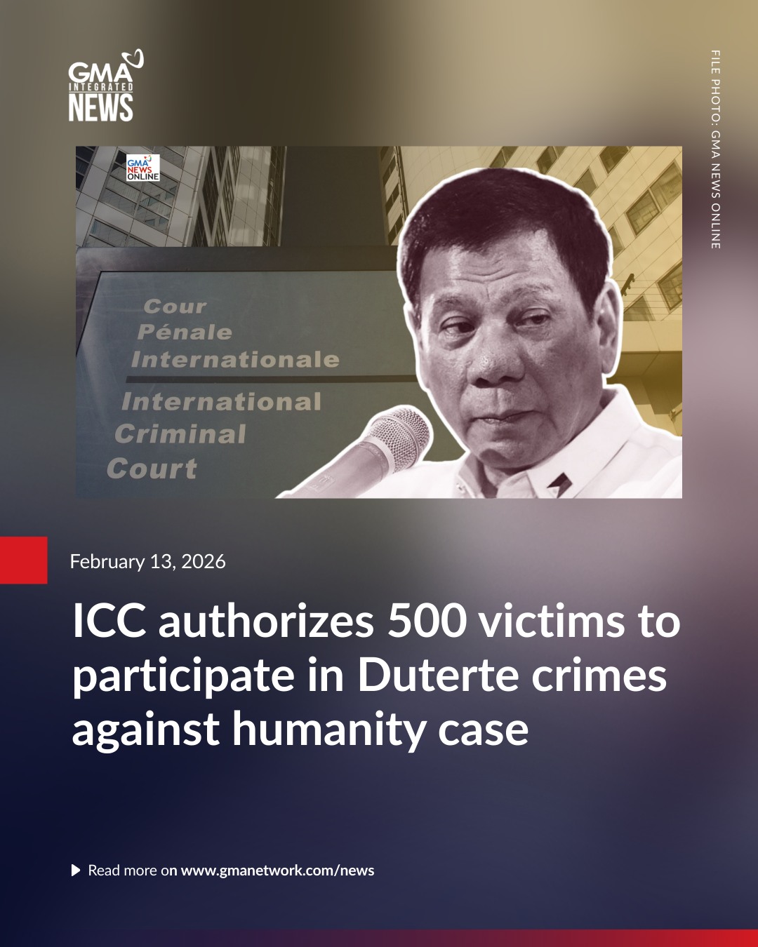 GMA - The International Criminal Court has allowed the participation of ...