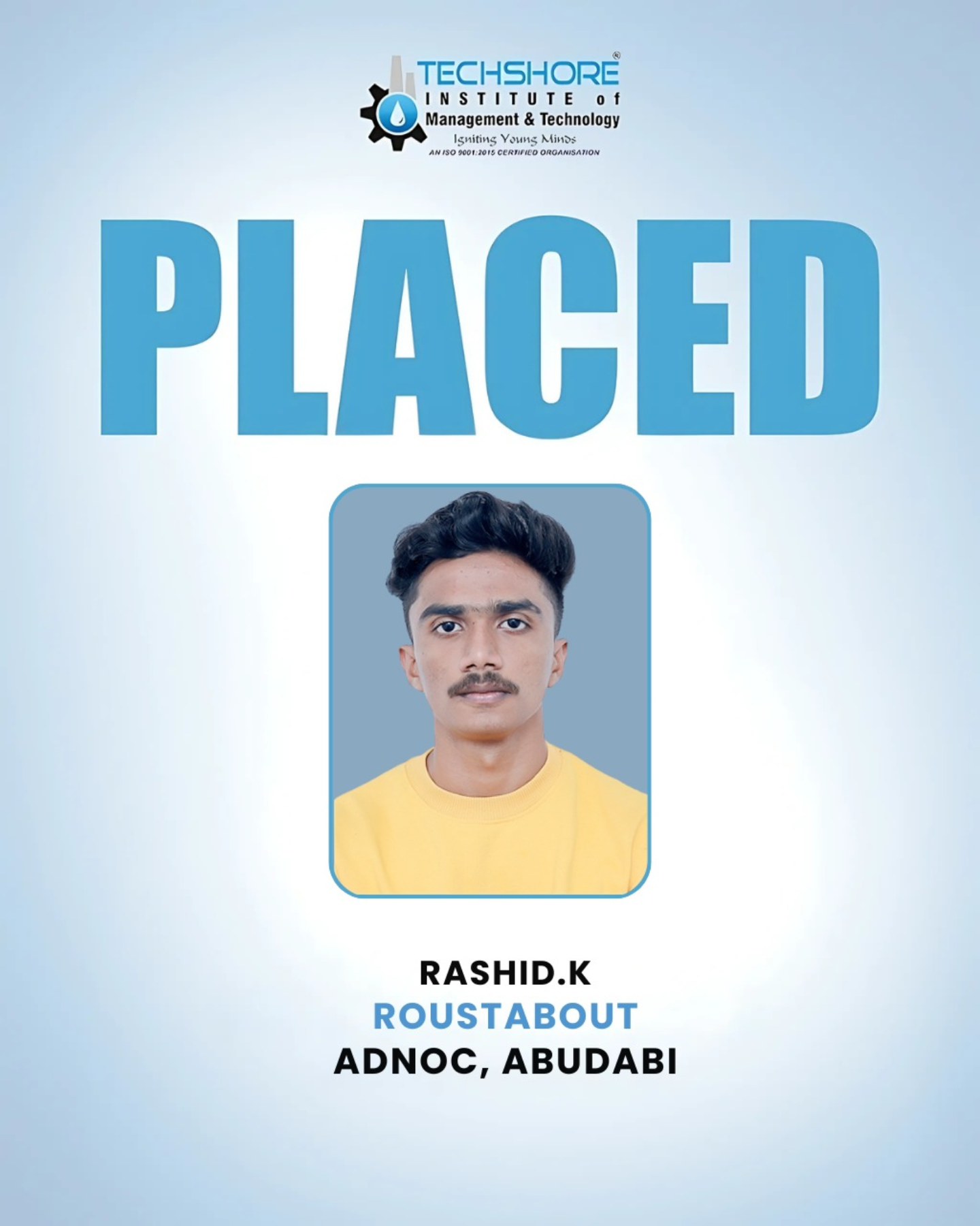 Techshore - Another success story begins! 🚀 Congratulations to Rashid k ...