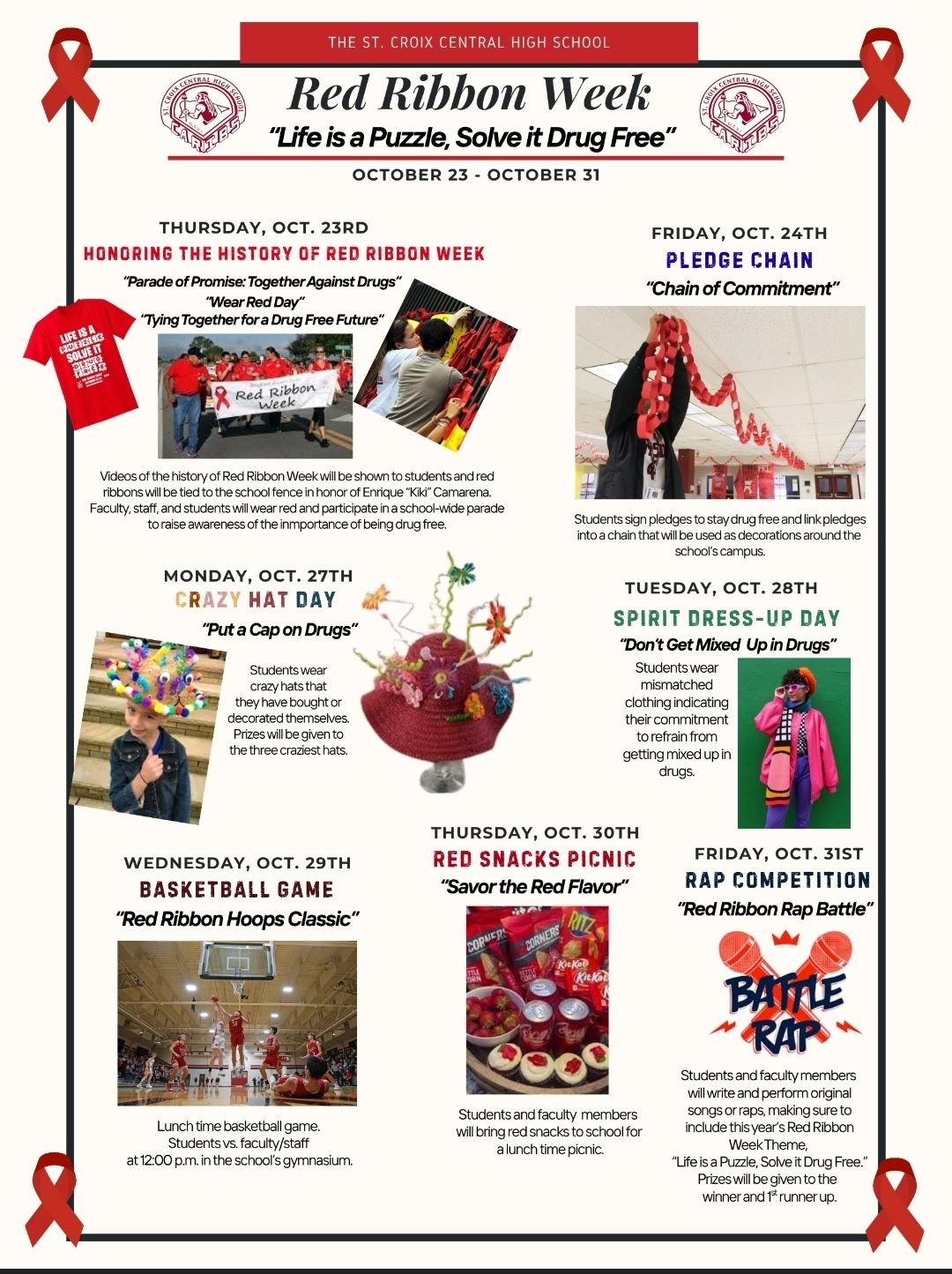 St. - The CHS Red Ribbon Week Committee is excited to bring to you a ...