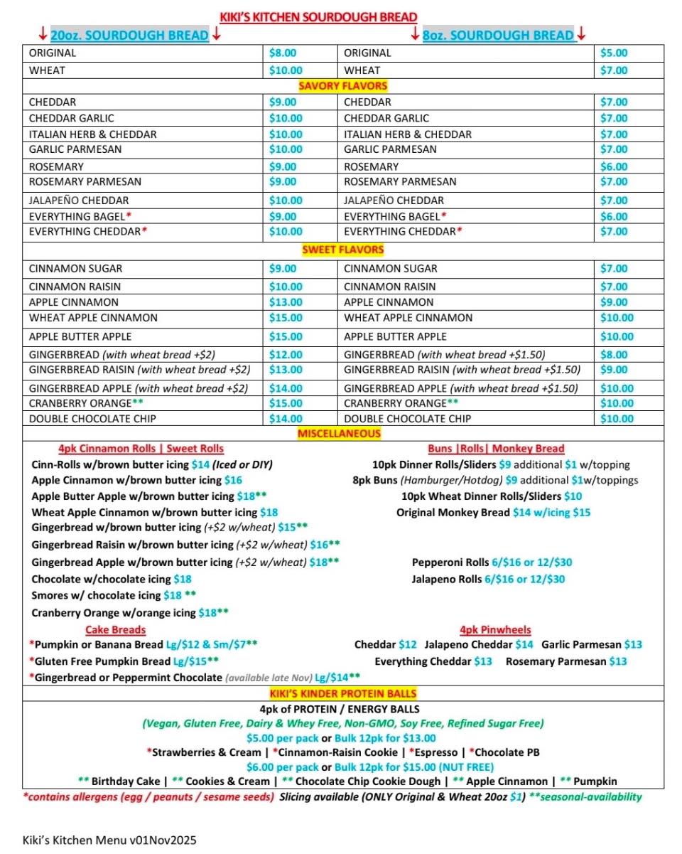 Farmington - 🎉🎉New Winter Menu I need bread orders by 3pm today for ...
