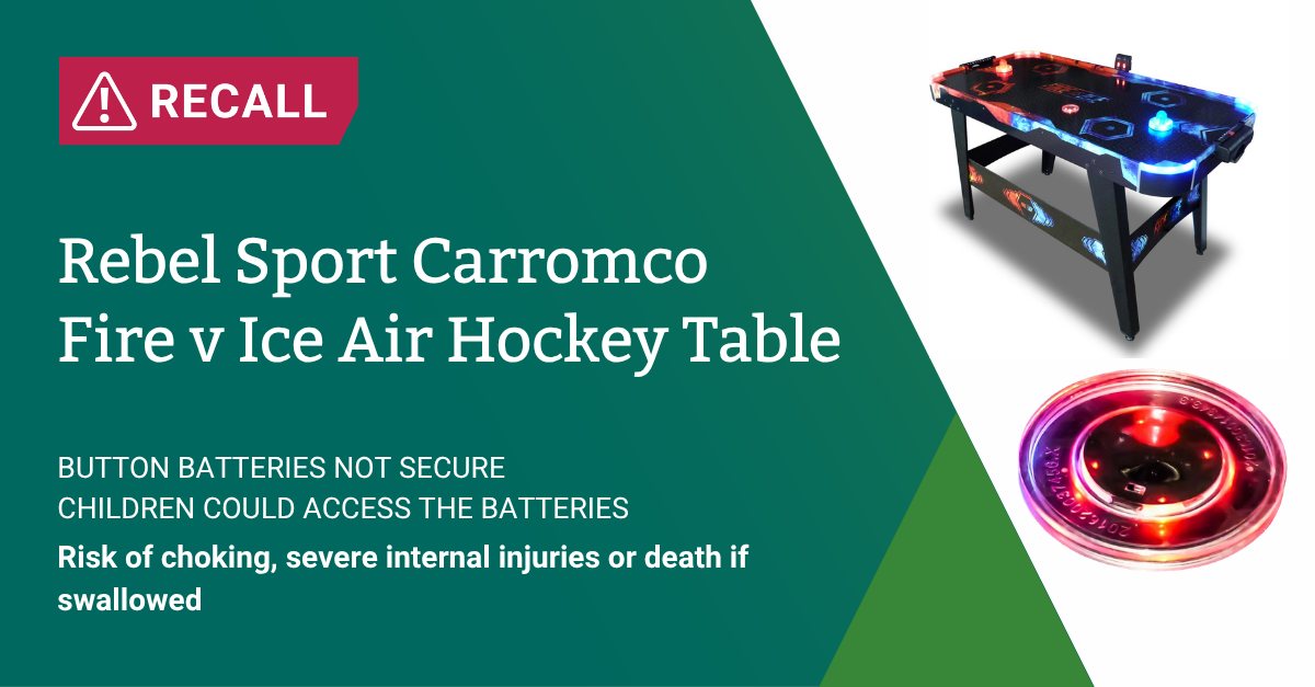 Table Air Hockey Carromco Fire Vs Ice – Effets LED, Compteur électronique, Pièces Rechargeables, Pour Enfants Et Adultes Dès 6 Ans