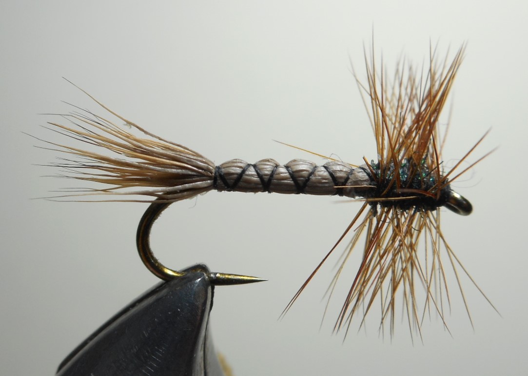 Steven Harris Fly Fishing Trout Necktie – Black Polyester, Men's Standard Tie