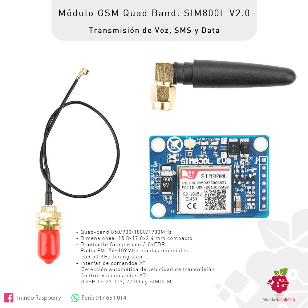 Mundo Raspberry - [ Módulo GSM Quad Band: SIM800L EVB V2.0... | Facebook