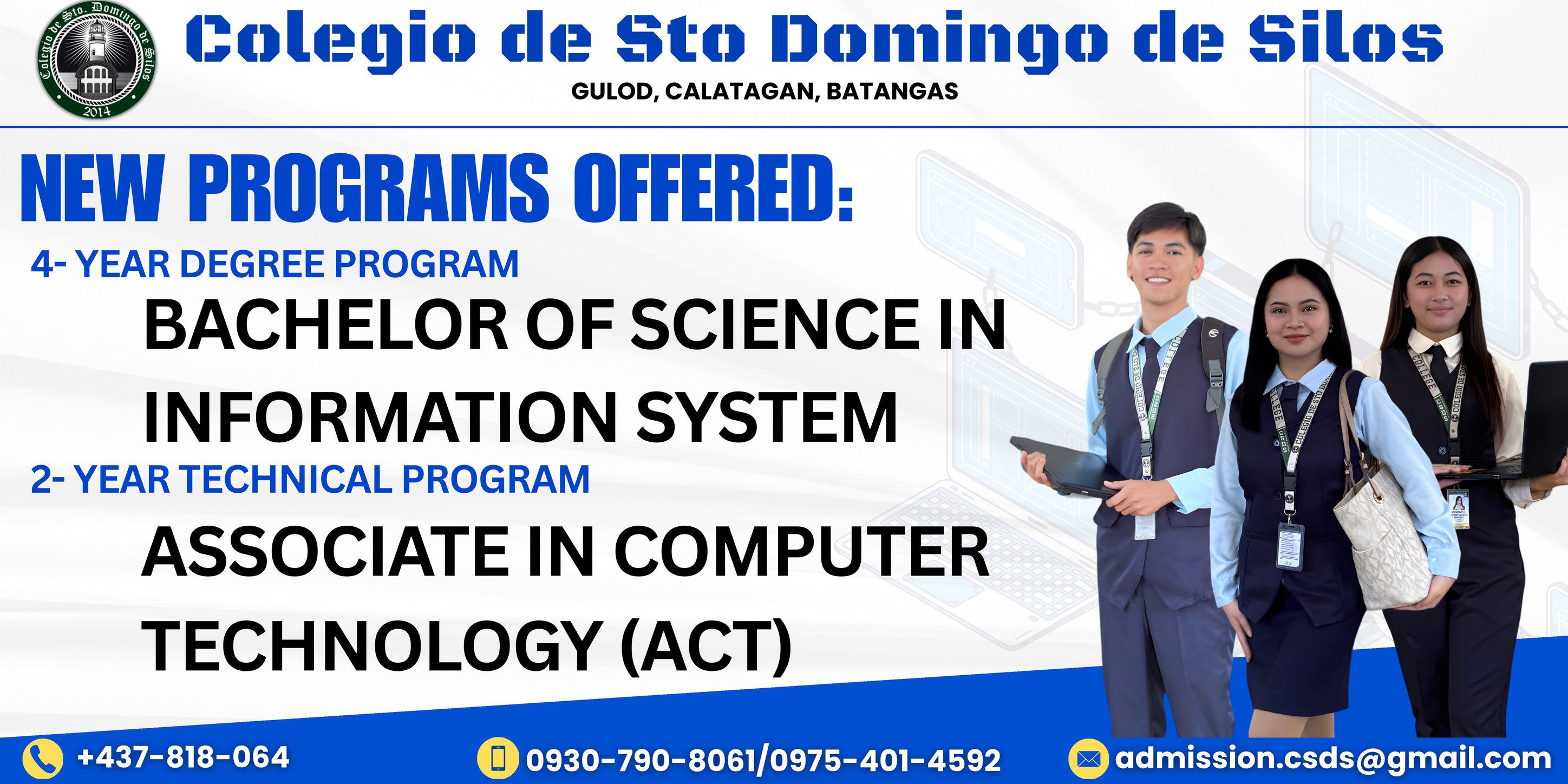 Colegio - 𝐍𝐎𝐖 𝐎𝐏𝐄𝐍: 𝐍𝐄𝐖 𝐈𝐓 𝐏𝐑𝐎𝐆𝐑𝐀𝐌𝐒 𝐀𝐓 𝐂𝐒𝐃𝐒 ! 💻 Step into the future ...