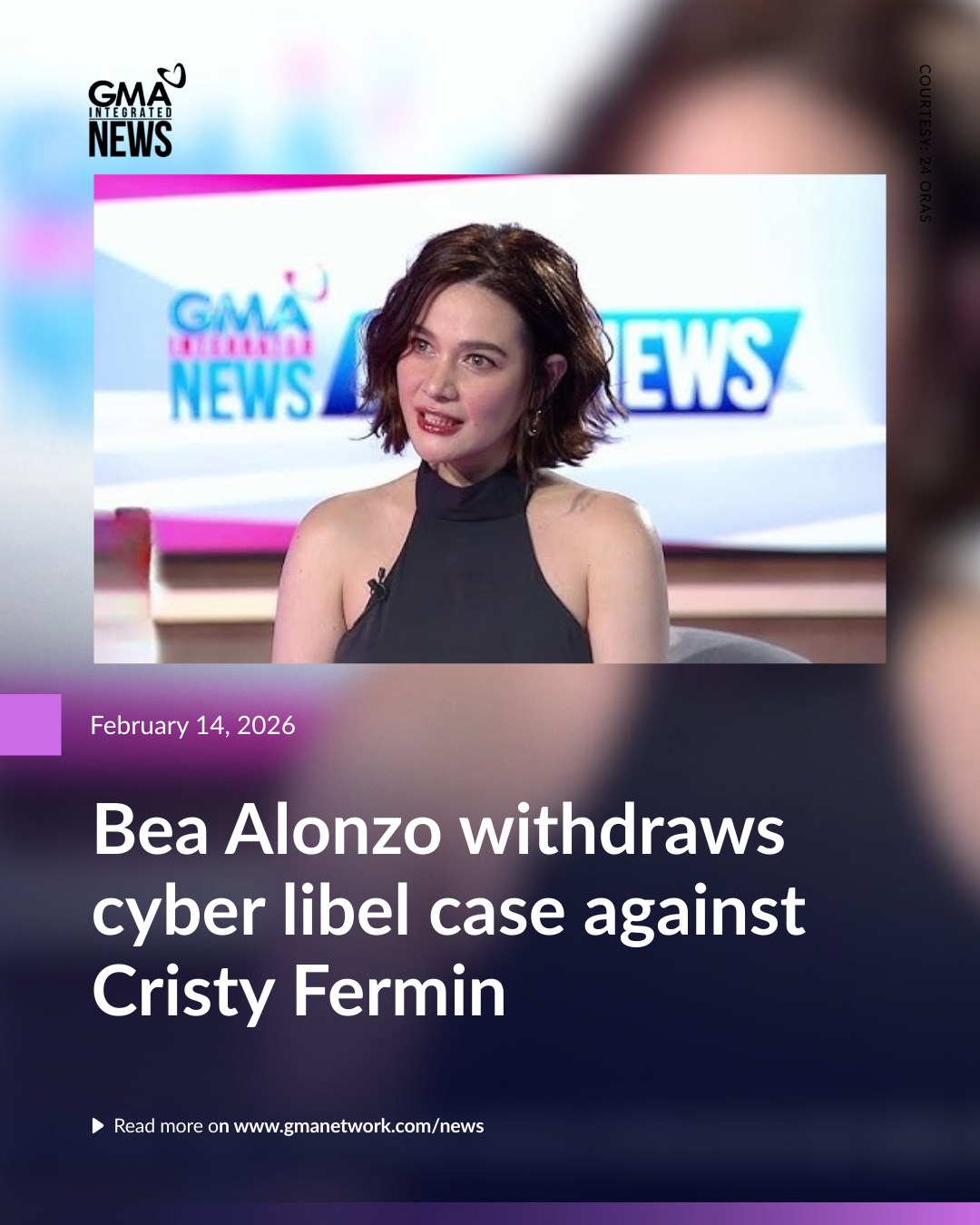 GMA News - Bea Alonzo has withdrawn the cyber libel case... | Facebook