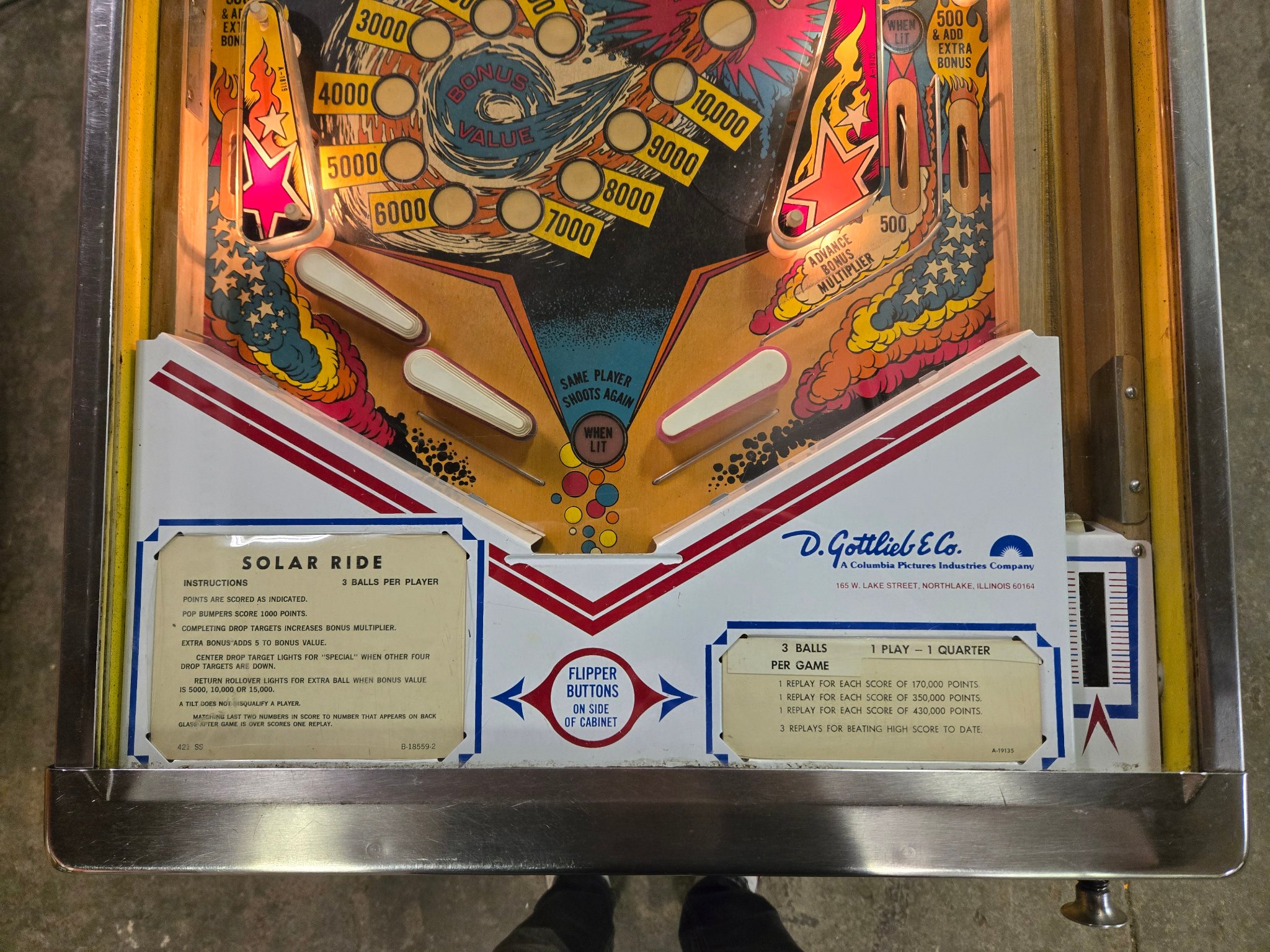 Solar Ride Pinball Machine - Gottlieb 1979 - Games - Wichita, Kansas ...