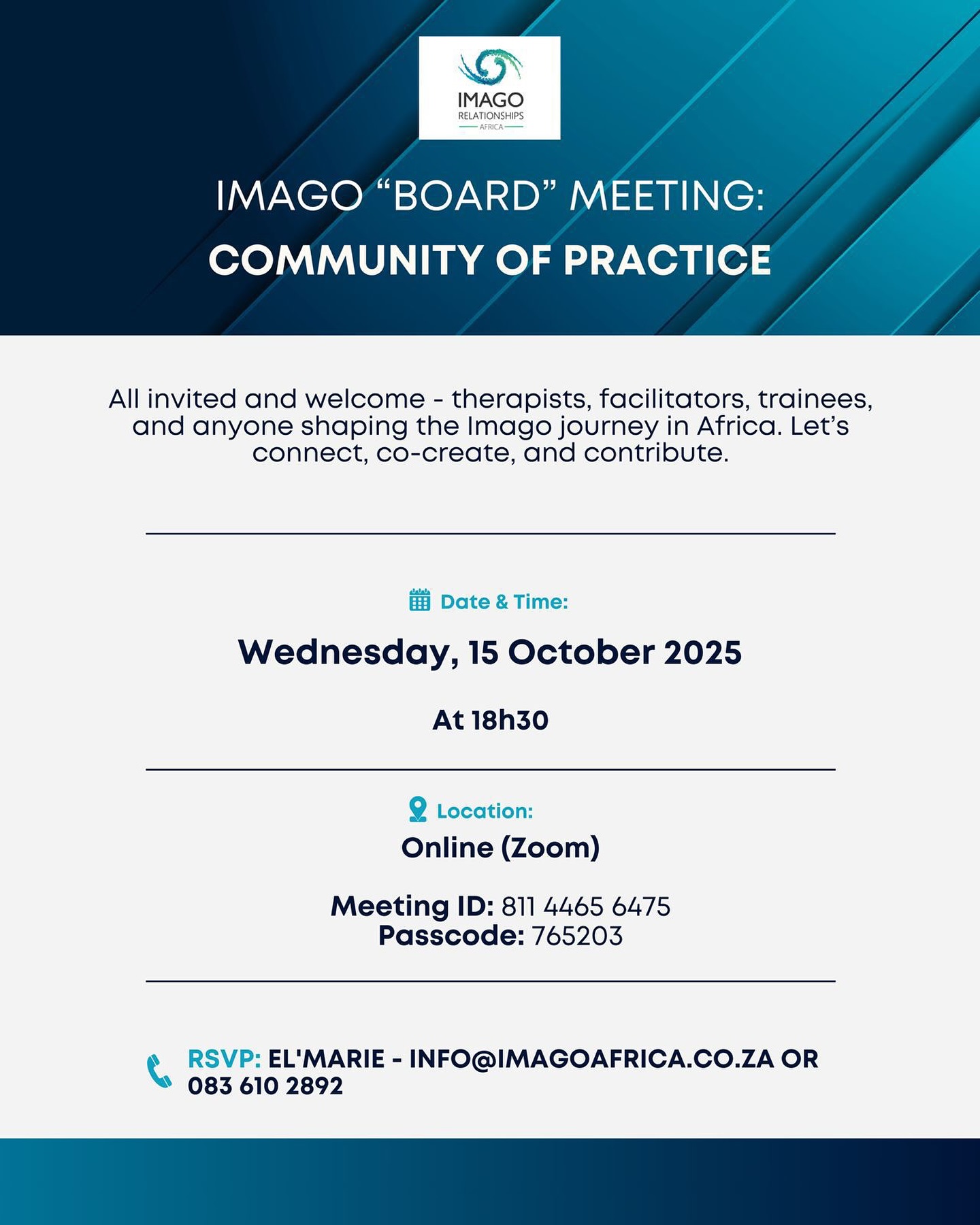 Imago Africa - 🗓 Imago Africa Board Meeting 📅 Wednesday,... | Facebook