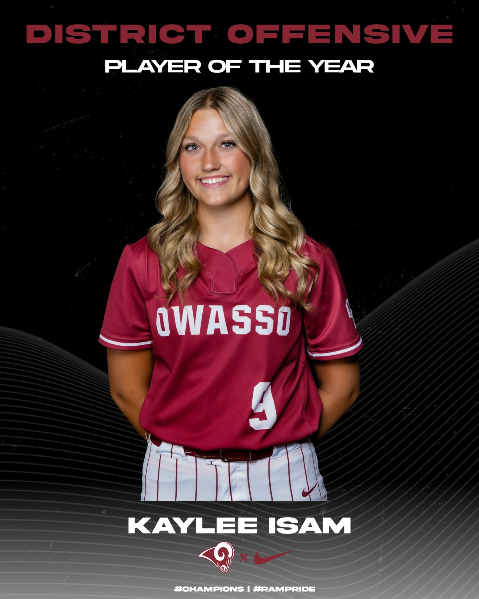 Congratulations to Kaylee Isam, who was... - Owasso Athletics | Facebook