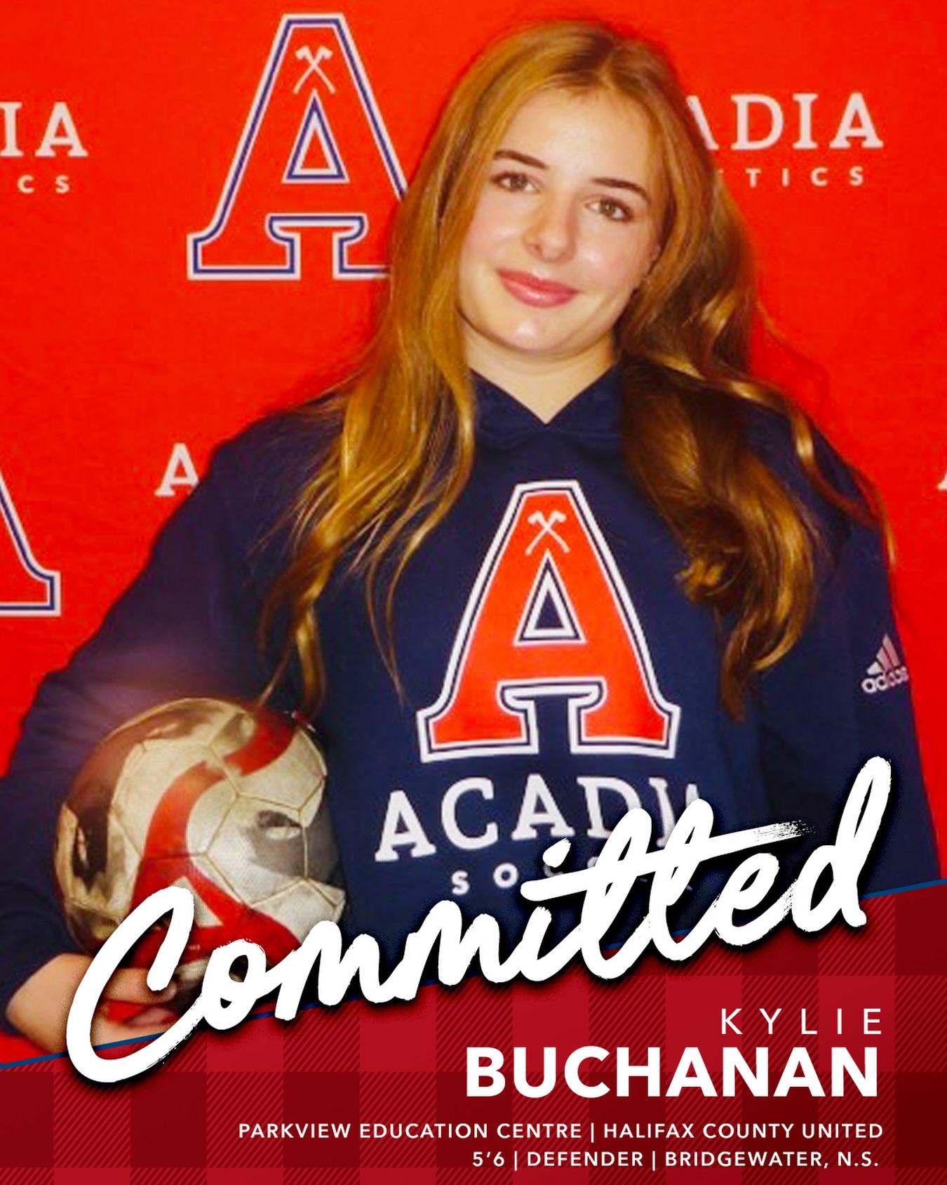 Acadia - Defensive strength added for 2026. Nova Scotia defender Kylie ...