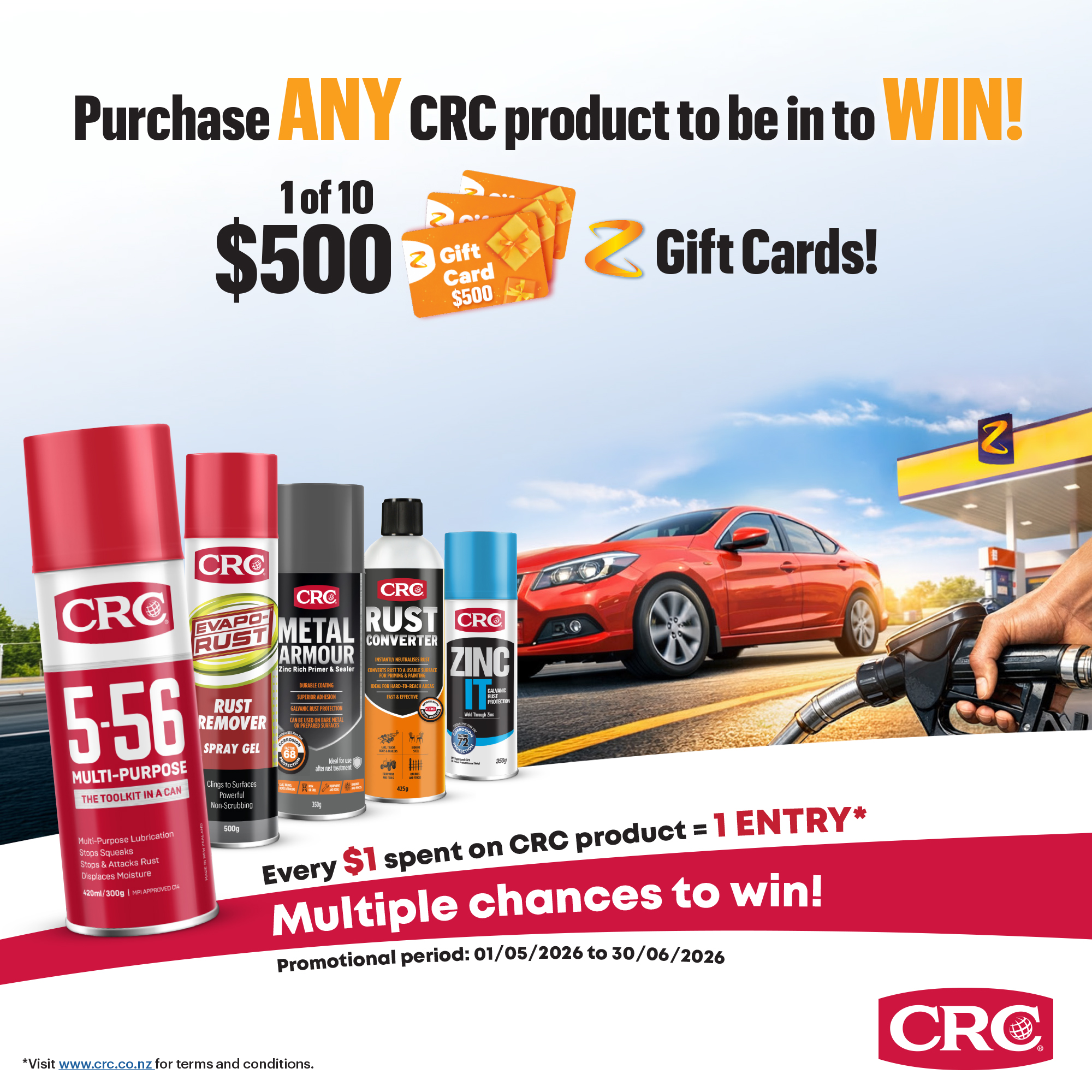 $5,000 worth of Z Gift Cards up for grabs! With petrol as