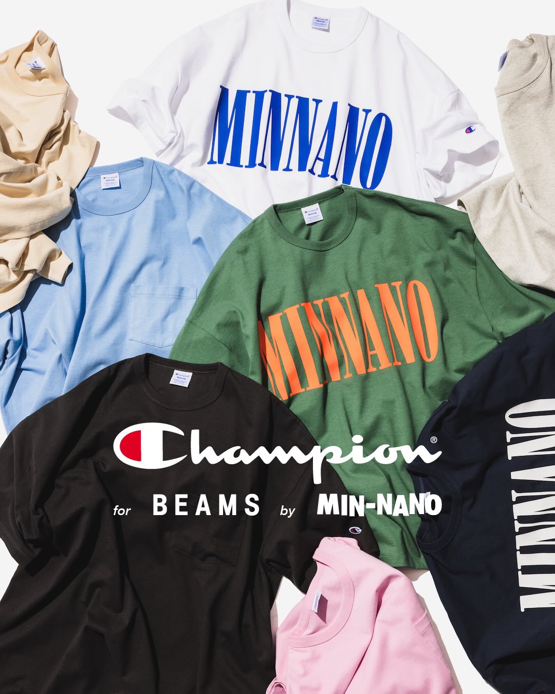 Champion for BEAMS by MIN-NANO 三聯名系列將於本周六登場～～ 中津川