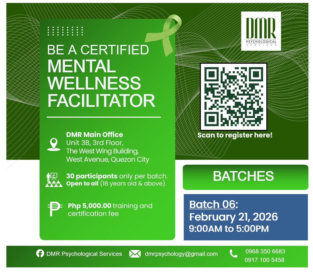 DMR - 🗣️ Be a Mental Wellness Facilitator! 📣 DMR Psychological Services ...