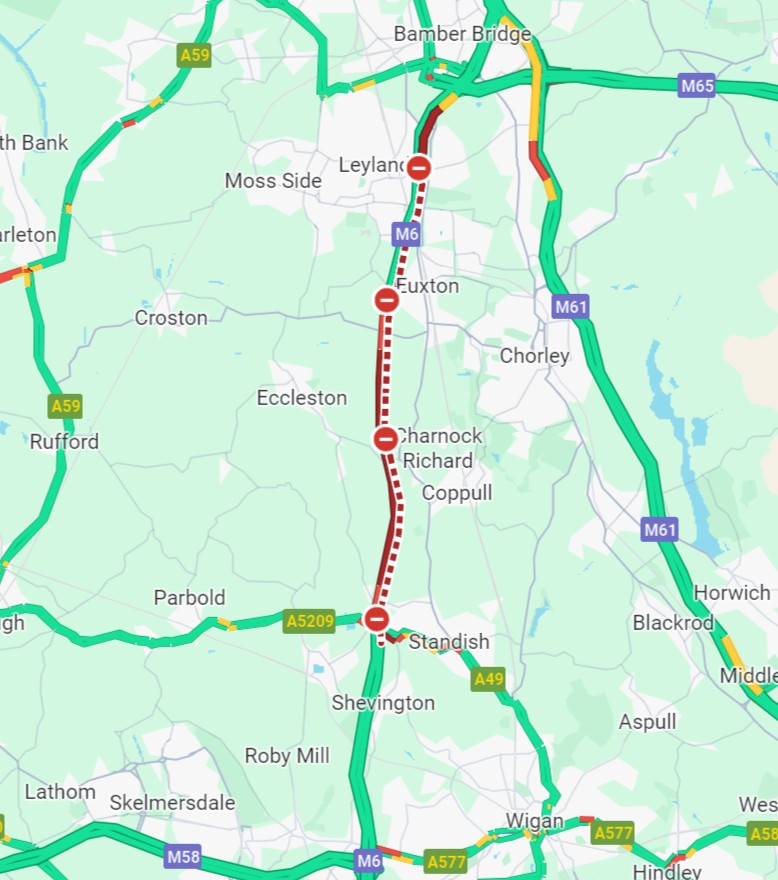 Blackpool News - The M6 remains closed today following a... | Facebook