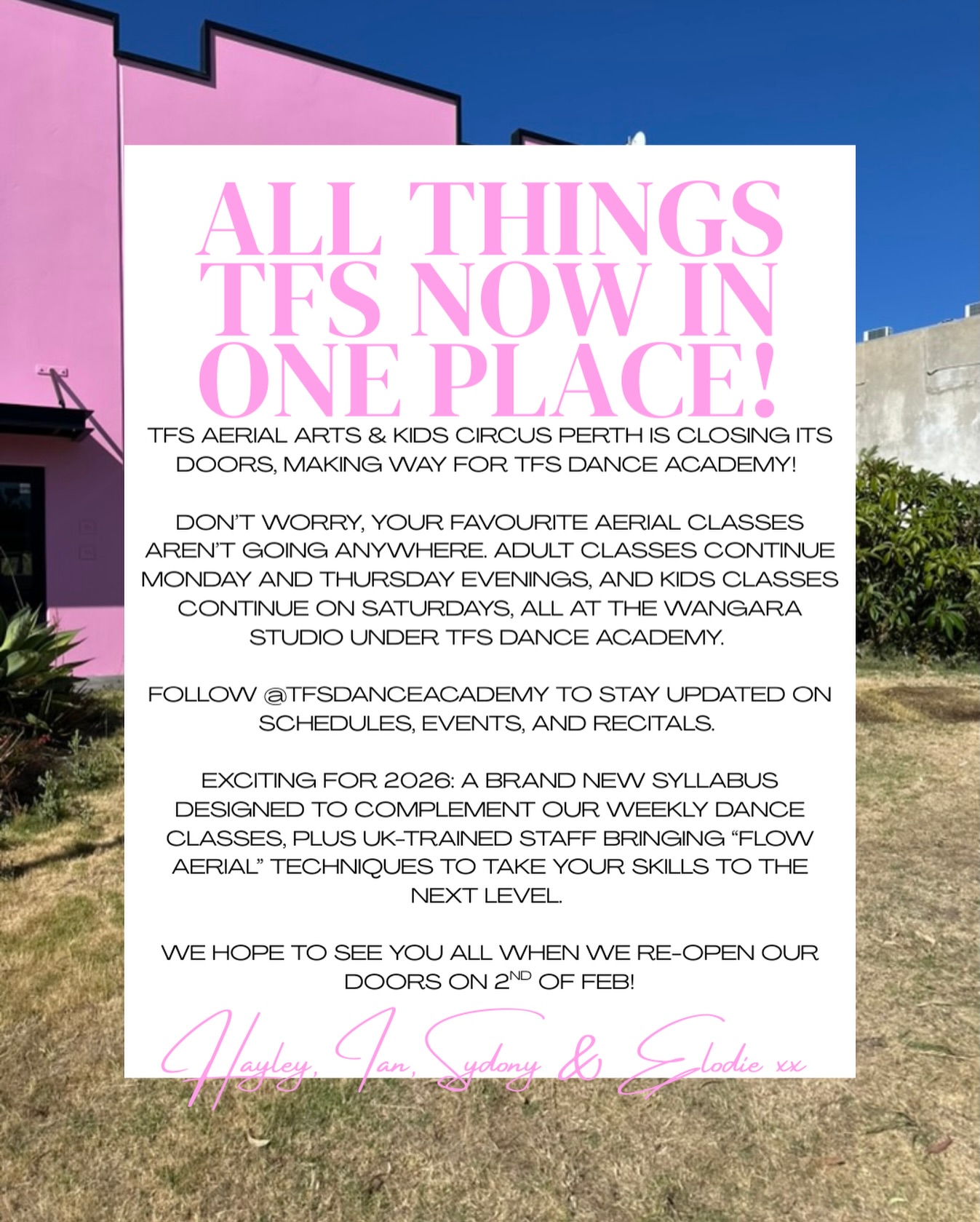 TFS - All Things TFS Now in One Place TFS Aerial Arts & Kids circus ...