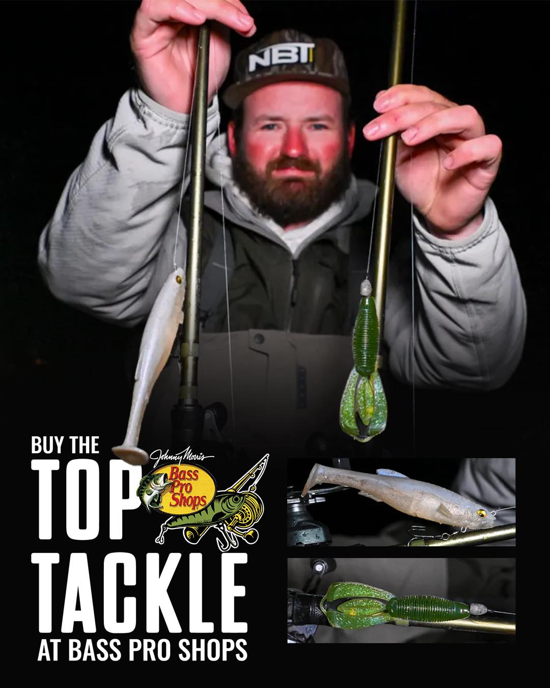 bass pro shops bassmaster professional series bass lures Schlapper Bushwhacker high quality plastic Top Lures with Jeff Gustafson