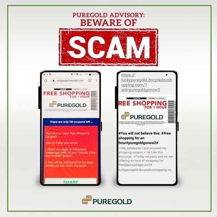 DZGBNewsOnline - PUREGOLD ADVISORY | Beware of SCAM The website '1 HOUR ...