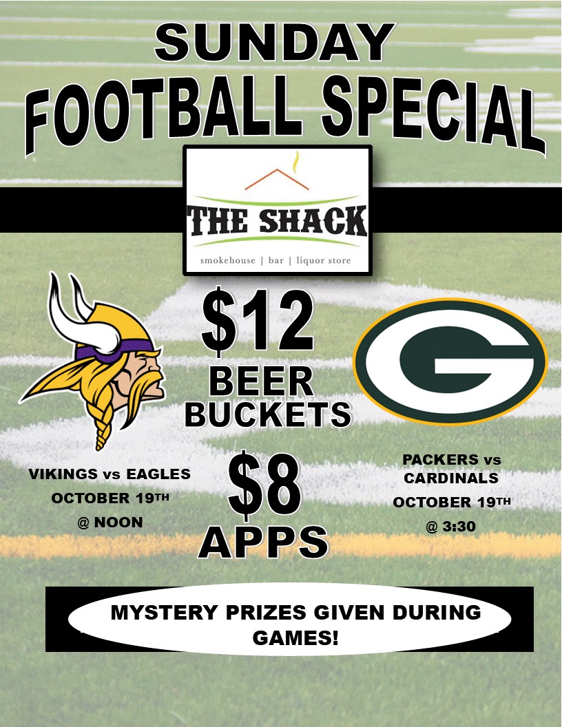 The Shack - 🏈 Sunday Football Specials at The Shack! 🏈... | Facebook