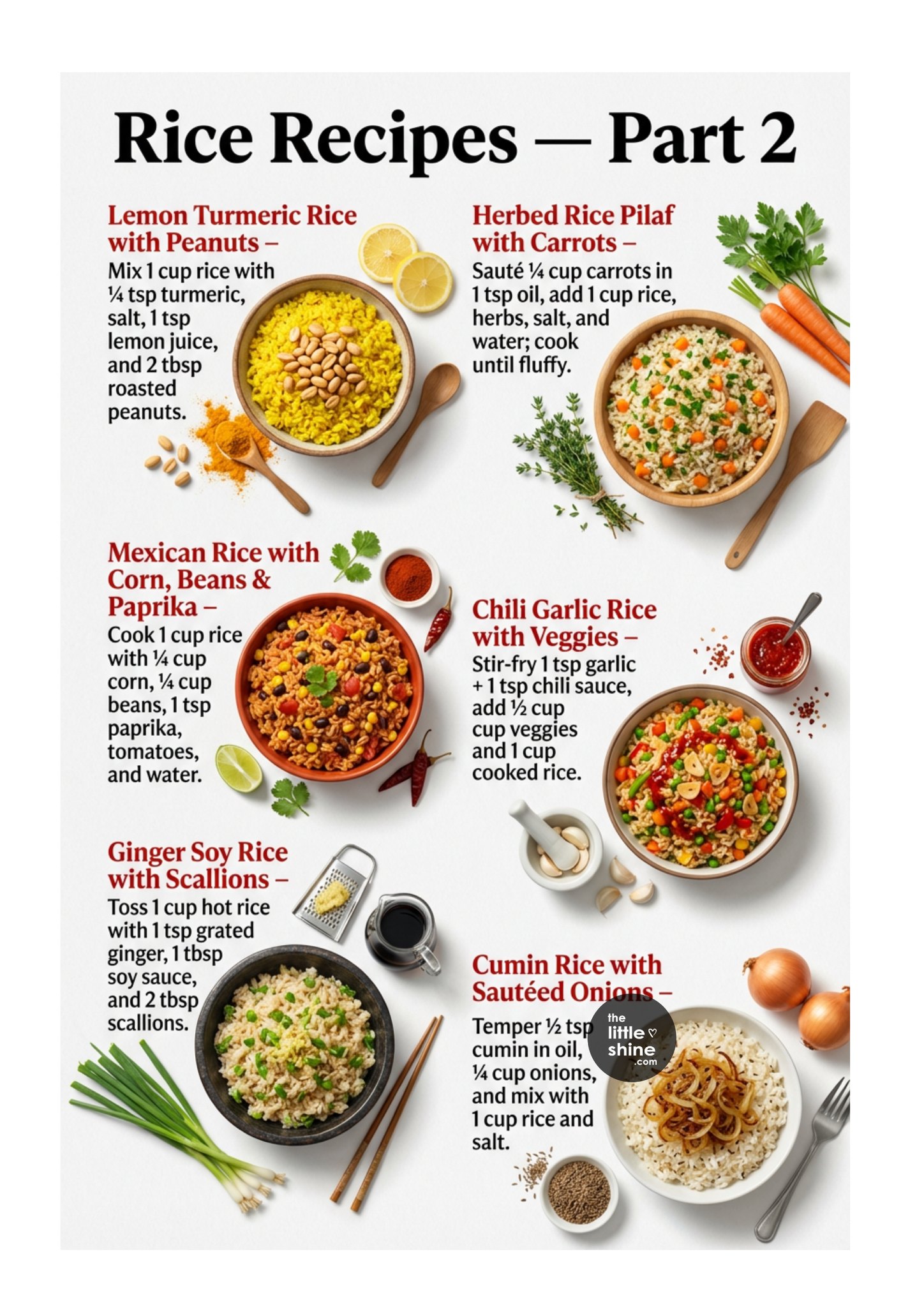 The Little - Rice Recipes — Part 2 Lemon Turmeric Rice with Peanuts ...