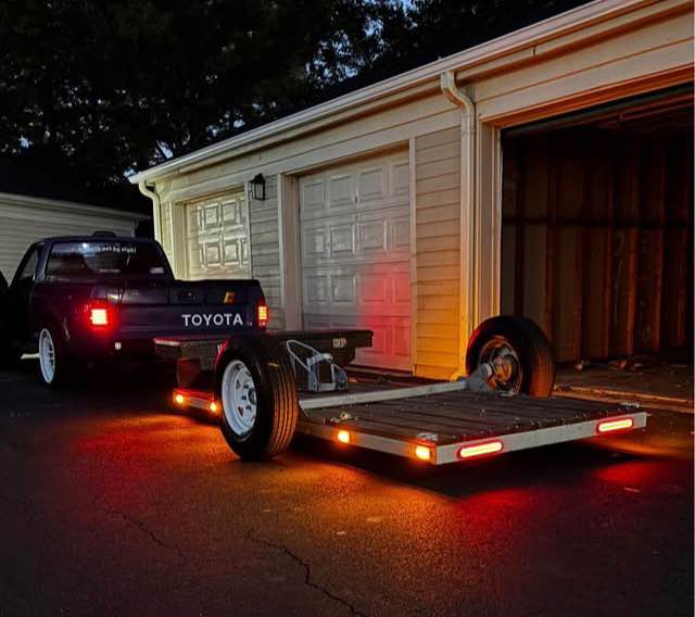 Custom 5x10 lowered trailer utility flatbed motorcycle hailer versatile ...