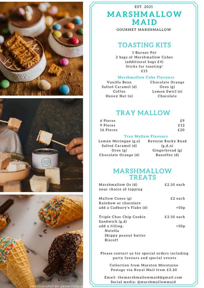 Updated menu 😊 - Marshmallow Maid | Facebook