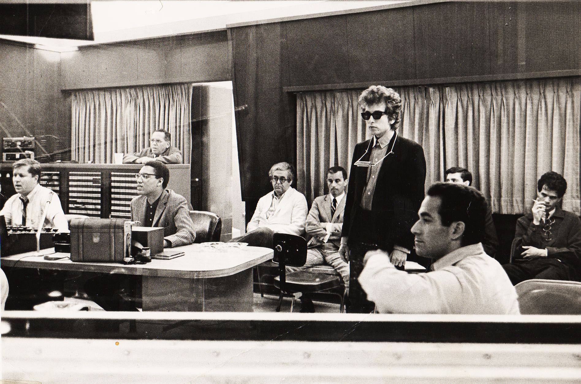 Bob Dylan at Columbia Studio A for the “Like a Rolling Stone