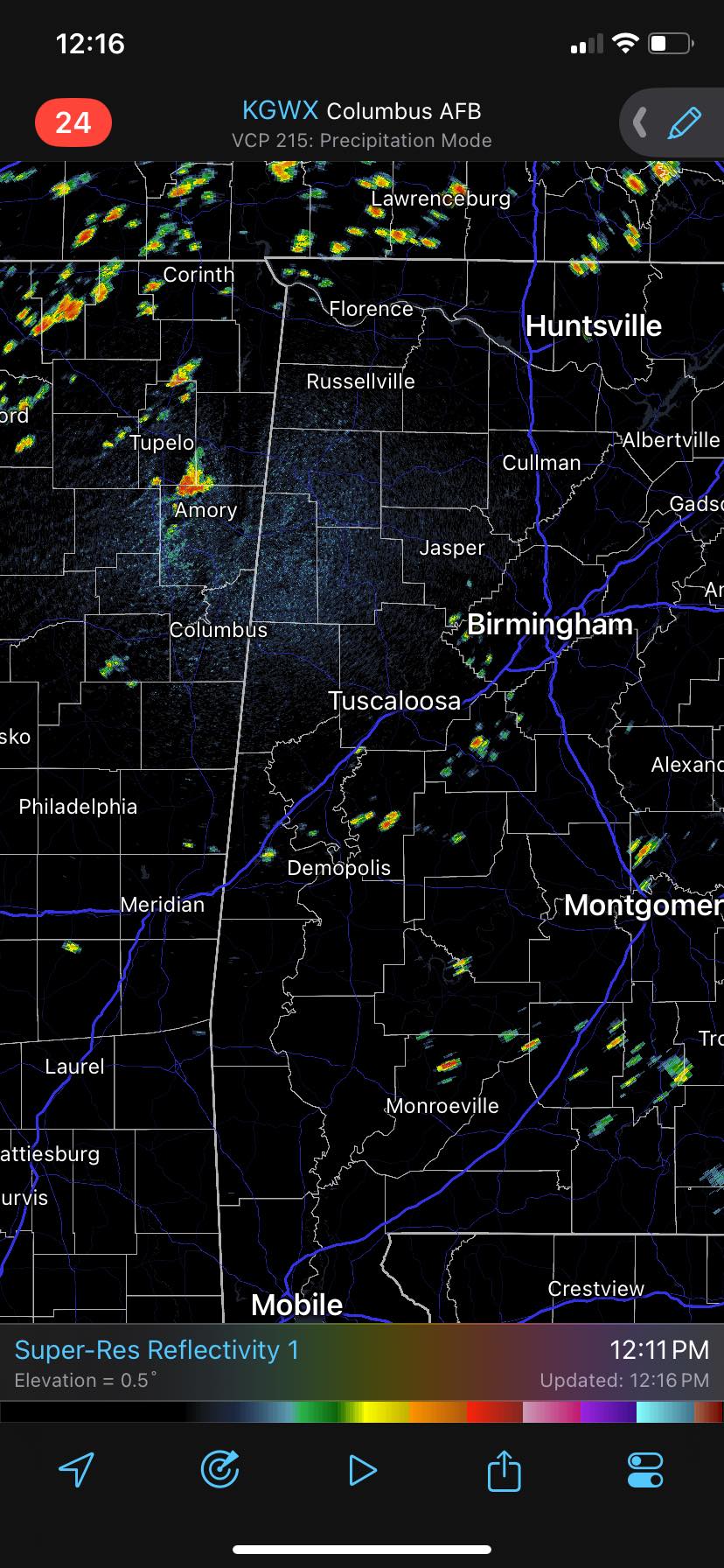 Richard - At midday, a few isolated showers and thunderstorms are ...