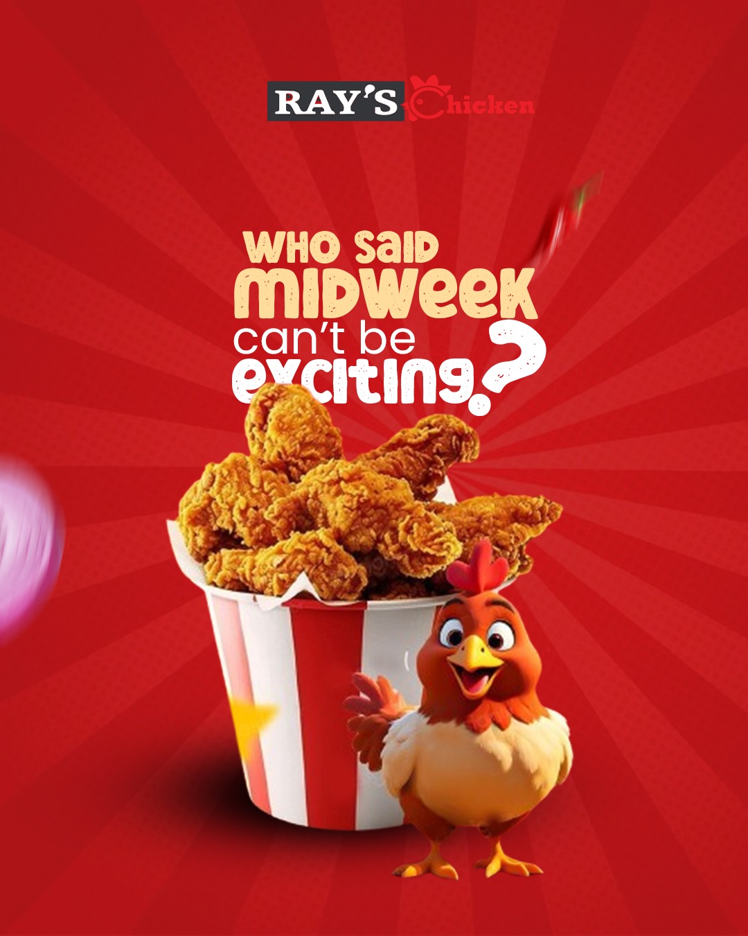 Rays - Who said midweek can’t be exciting? 🎉 Juicy, crispy, perfectly ...