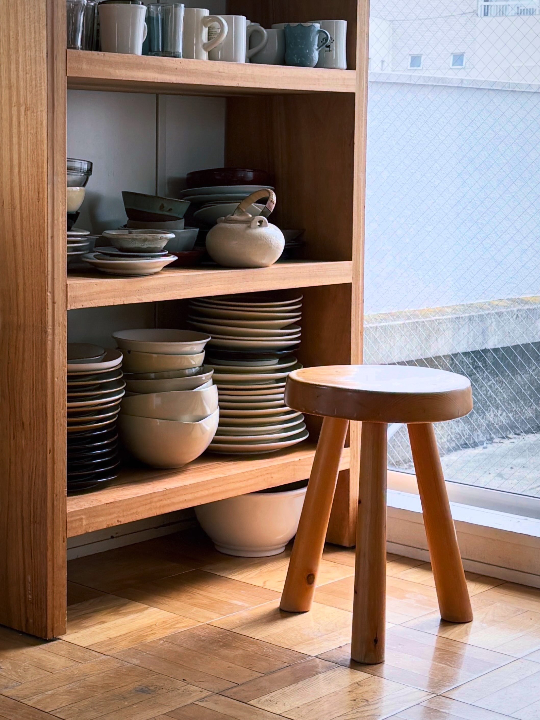 Sandoz” Stool - (Les Arcs ver.) By Charlotte Perriand