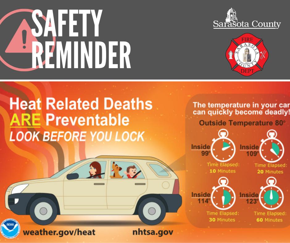 Sarasota - Never leave children, disabled or elderly adults, or