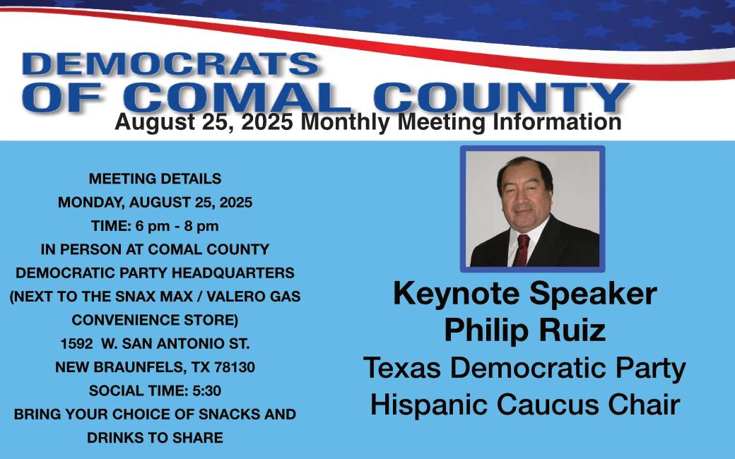 August 25 Monthly Meeting, Keynote Speaker Philip Ruiz, Texas ...