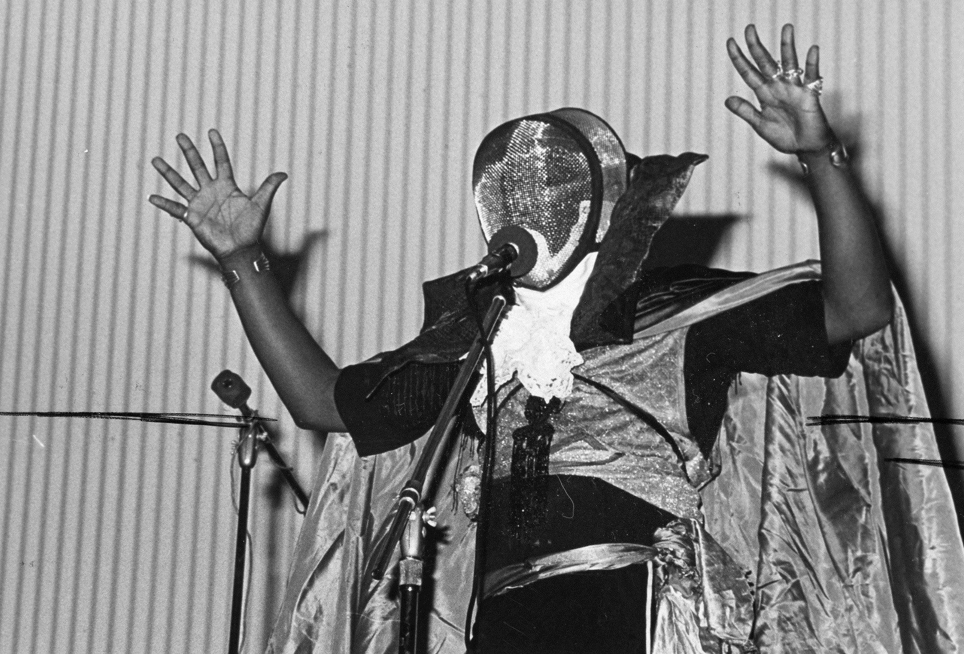 The Parliament and Funkadelic backstage at Cobo Hall in Detroit
