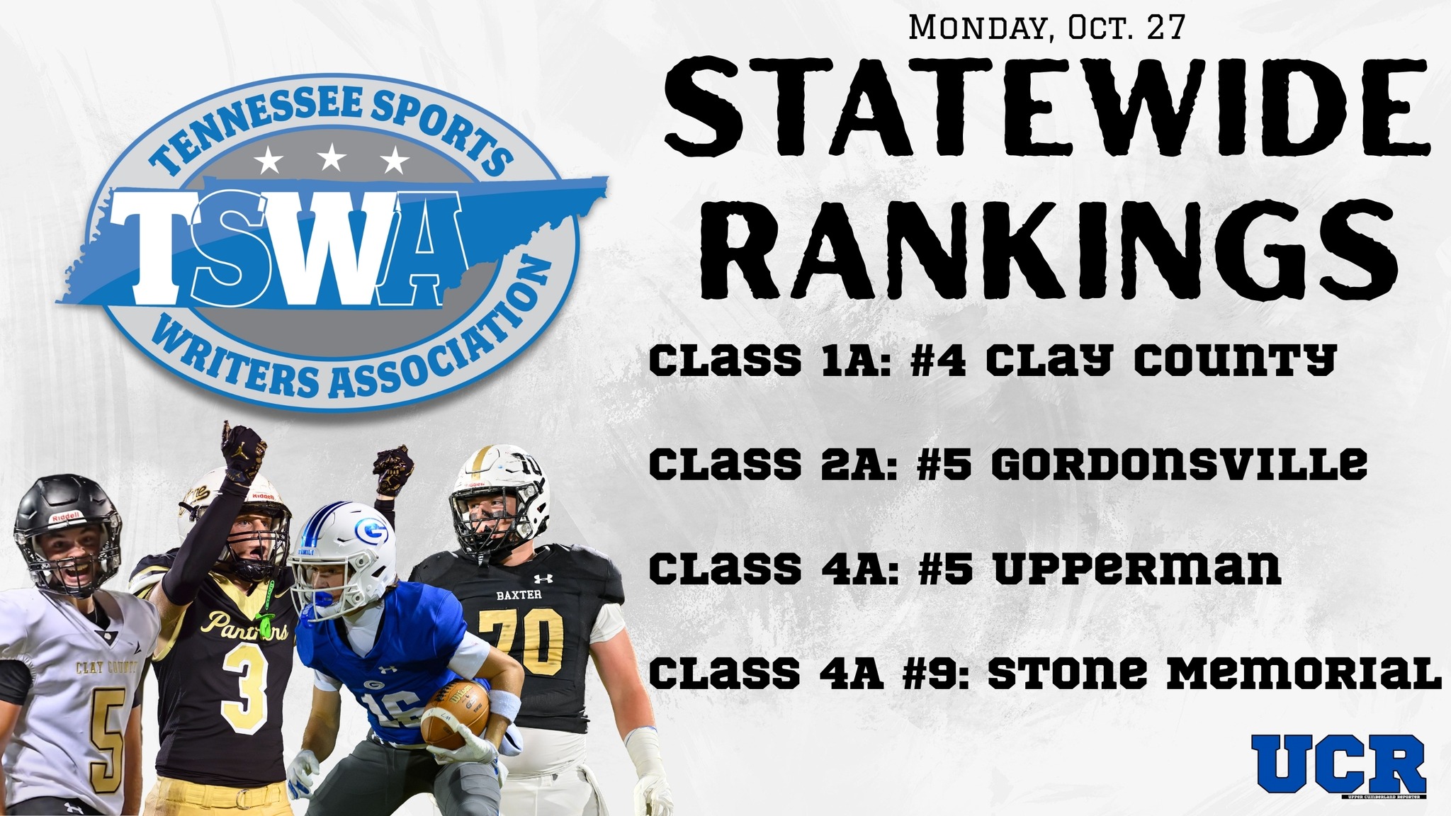 Upper - TSWA STATEWIDE RANKINGS: Four Upper Cumberland Teams Ranked ...
