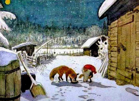 Illustration by Harald Wiberg from the Tomten and the Fox by