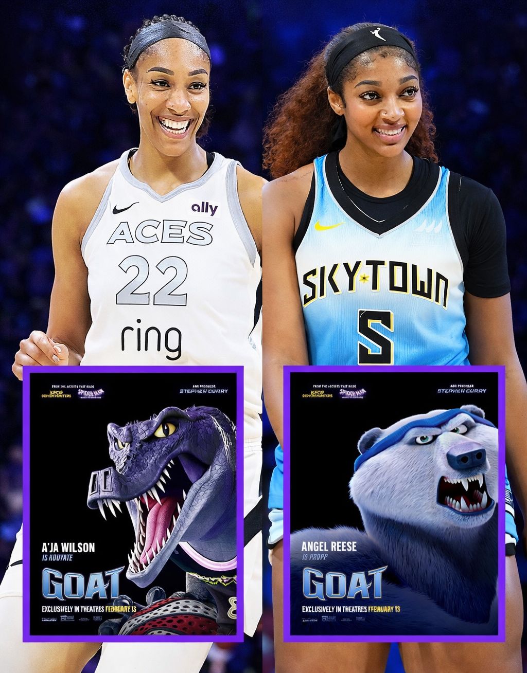 MarlHoops - WNBA stars A'ja Wilson (“Kouyate”) and Angel Reese (“Propp ...